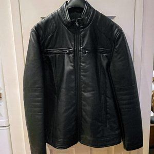 Black Pleather Moto Jacket Size Medium